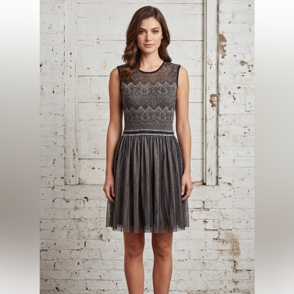 Anthropologie Weston Wear Fit and Flare Dress Size Large Balletcore